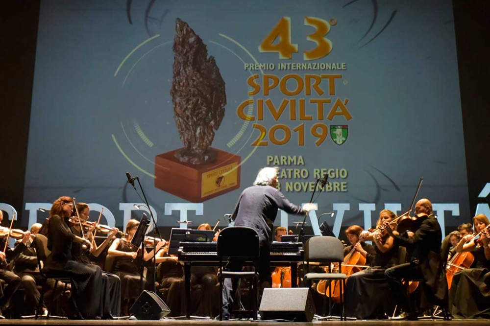 L’orchestra Toscanini che con 55 elementi accompagnò l’edizione 2019 di Sport Civiltà