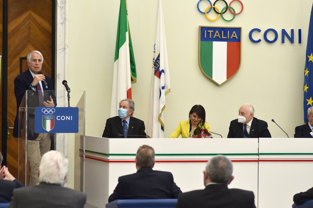 Giovanni Malagò durante il suo intervento