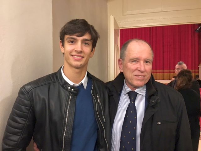 Lorenzo Musetti con Piero Lorenzelli, Presidente della Sezione di La Spezia - 2018