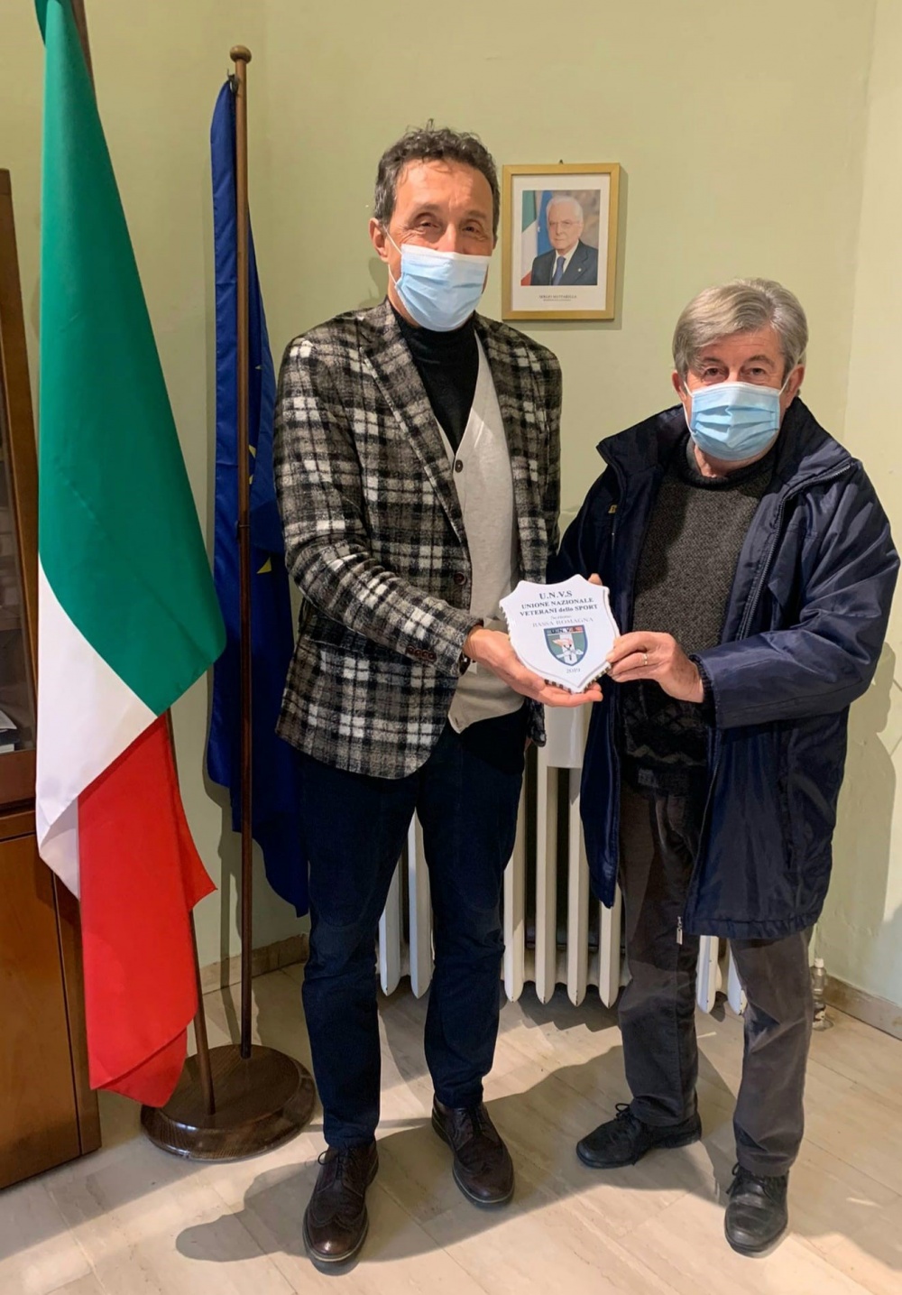 Massa Lombarda-Sindaco Daniele Bassi e Capirossi Graziano del Consiglio direttivo della Sezione UNVS