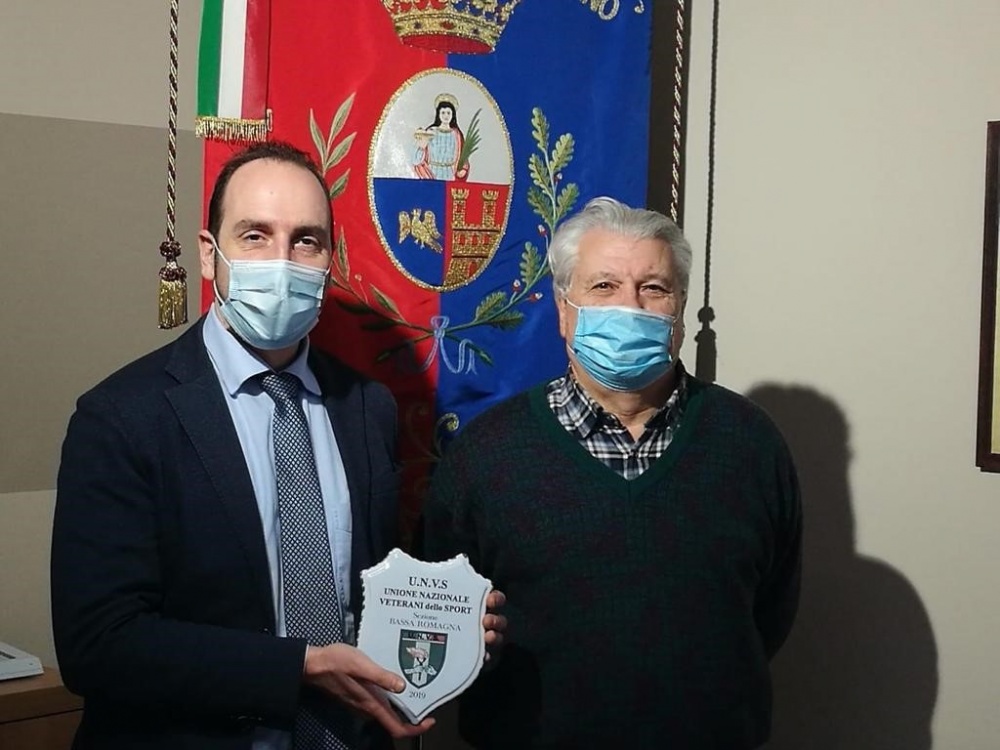 Santagata sul Santerno-Sindaco Enea Emiliani e Rambelli Stefano del Consiglio direttivo Sezione UNVS