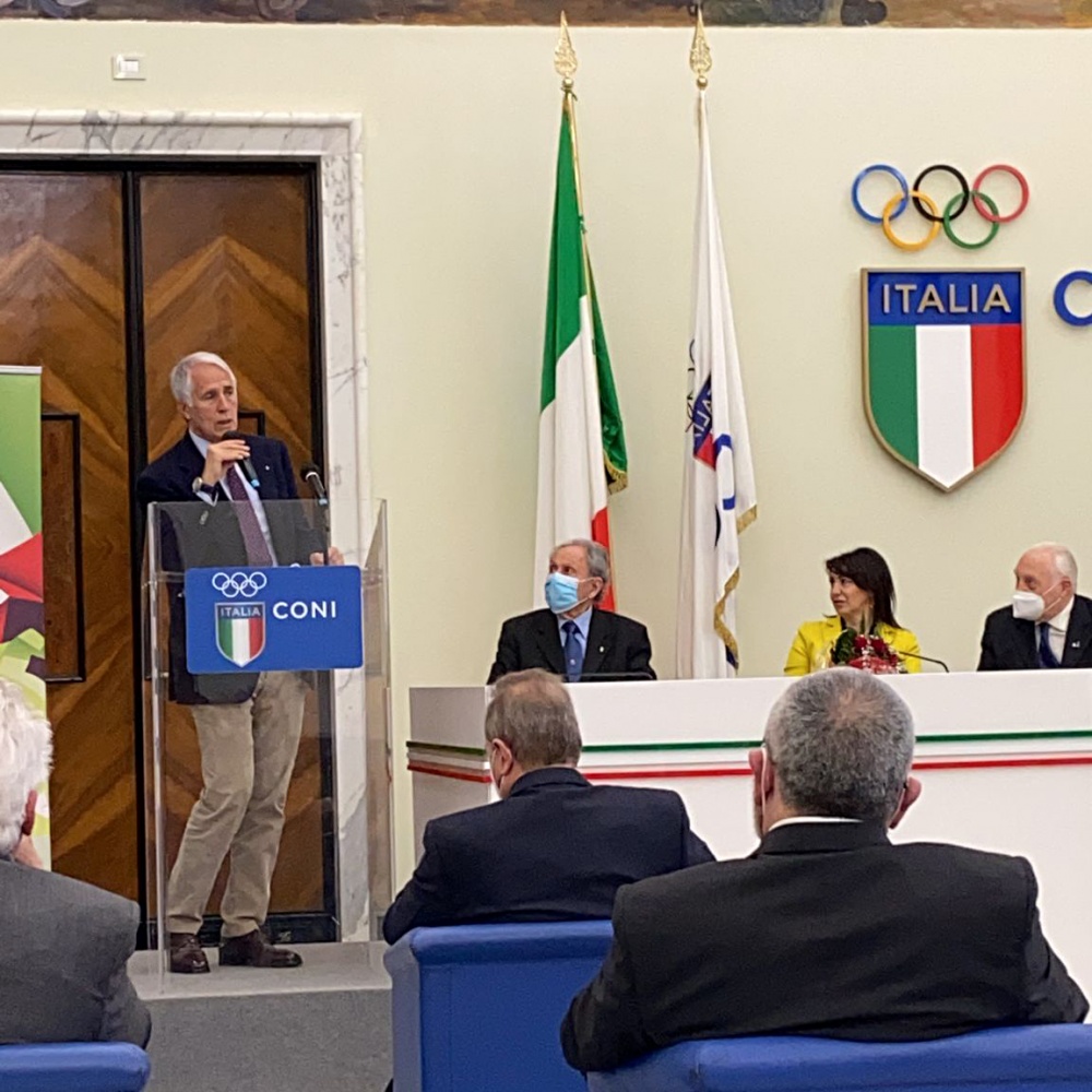 Giovanni Malagò nel suo saluto alla platea - 13 Marzo 2021, Roma