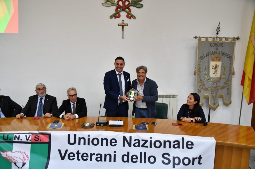 Il presidente Unvs Messina Andrea Argento e il sindaco di Villafranca Giuseppe Cavallaro