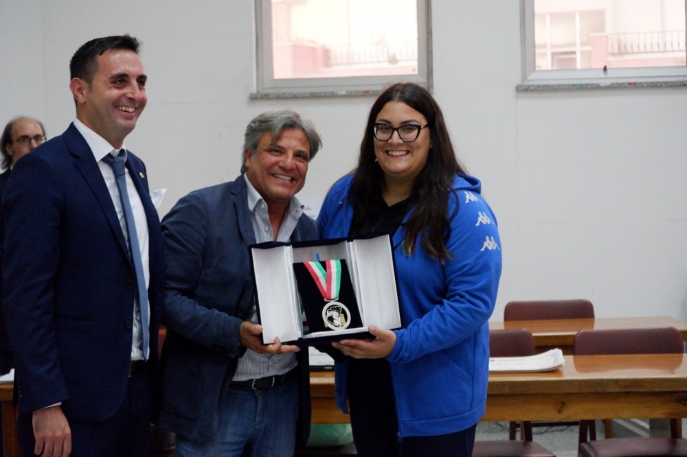 La premiazione di Carolina Costa, Atleta dell'Anno Unvs Messina